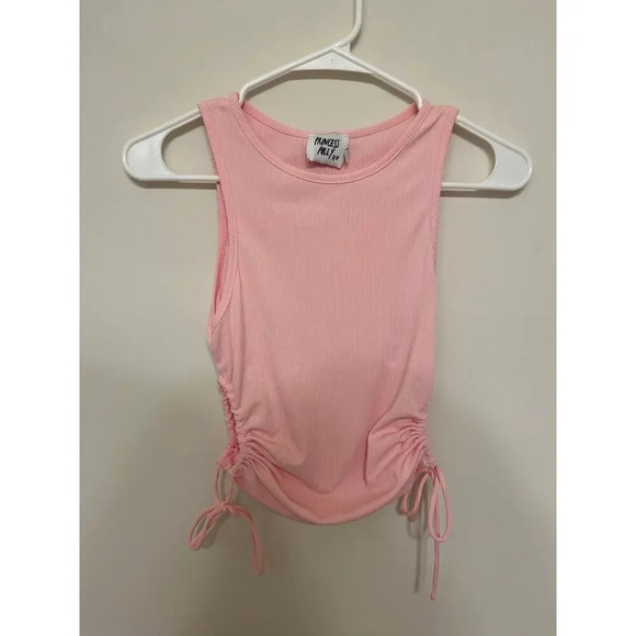 Princess Polly pink ribbed tank top size 4 small - Picture 1 of 4